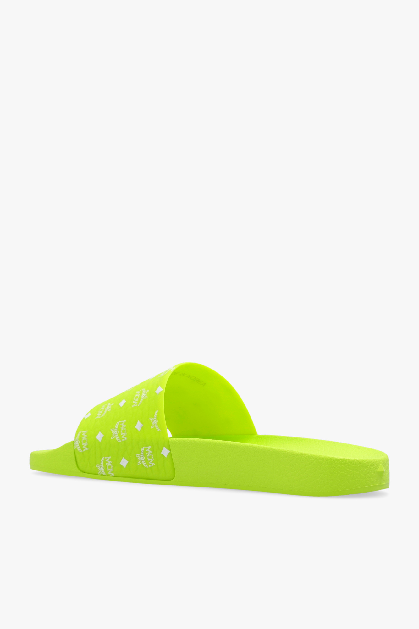 Mcm neon slides new arrivals